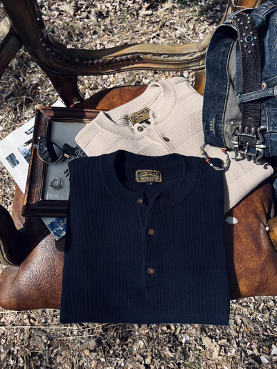 Kaze - Knitted Henly Collar Shirt Comfysocks