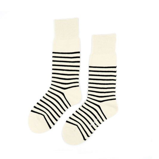 think black and white stripe crew sock