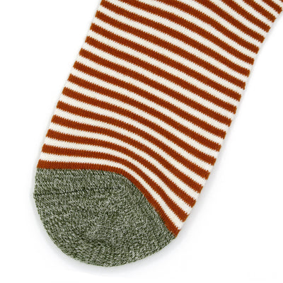 orange thin strip low socks