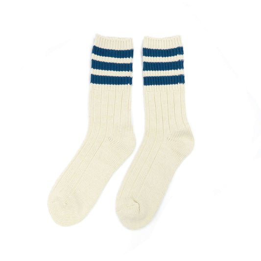 Three Striped Socks - Blue