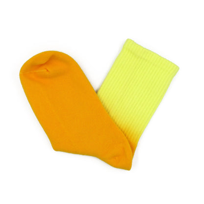 Tie Dye sock - Neon Yellow & Orange