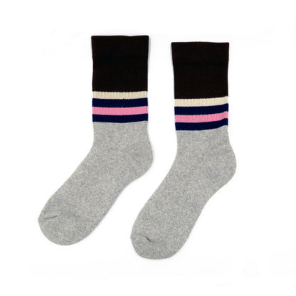 vintage stripe brown socks - comfysocks