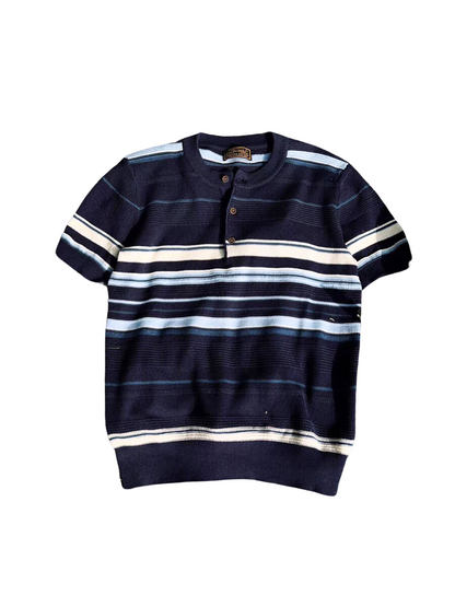 Tencel knitted Striped Navy t-shirt Comfysocks