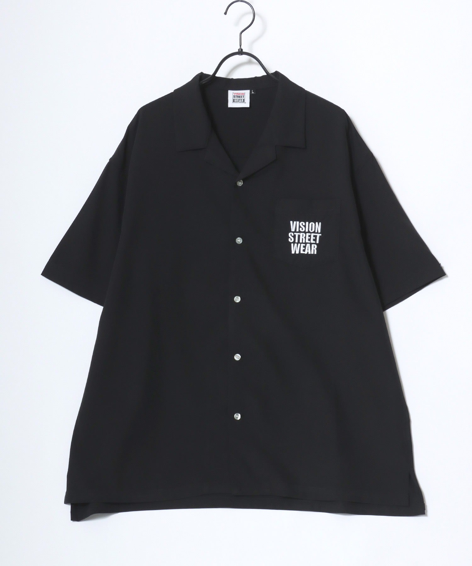 Vision Street Wear Oversized Ghost Skater Embroidered Shirt | Black