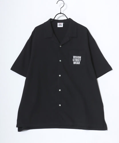 Vision Street Wear Oversized Ghost Skater Embroidered Shirt | Black