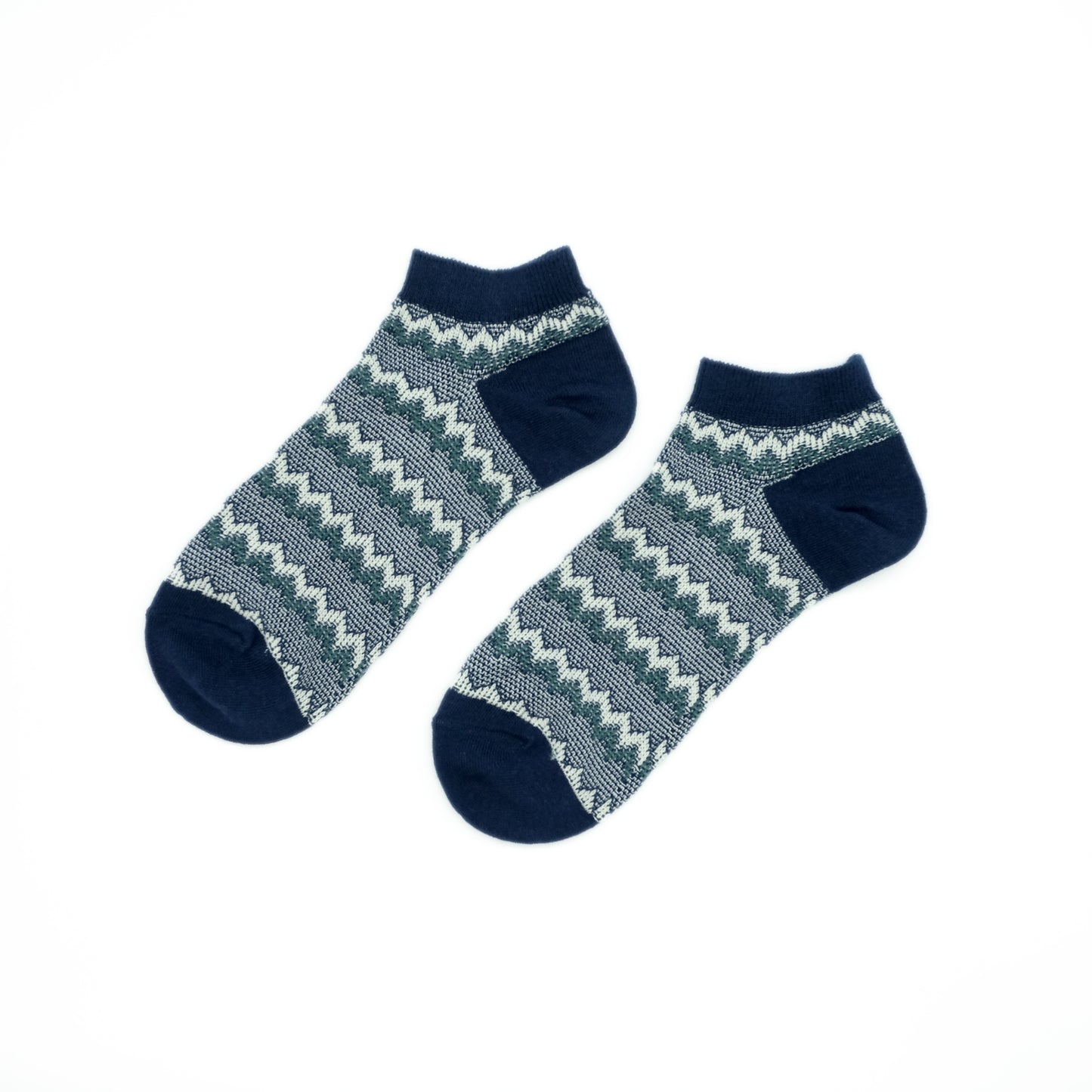 Wave Low Ankle Socks - Navy