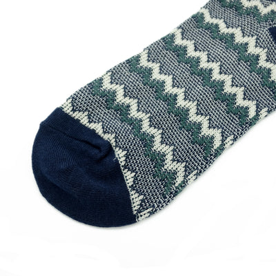 Wave Low Ankle Socks - Navy - Comfysocks