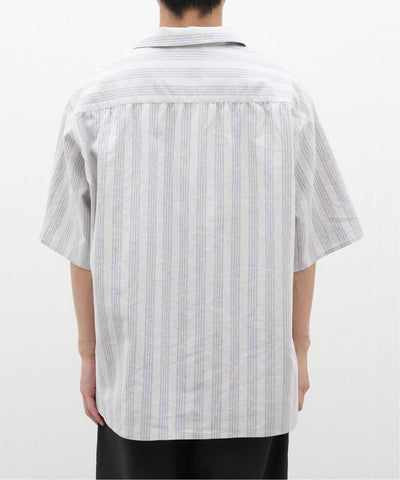 Your New Summer Go-To: The European Flax Blend Striped Open Collar Shirt