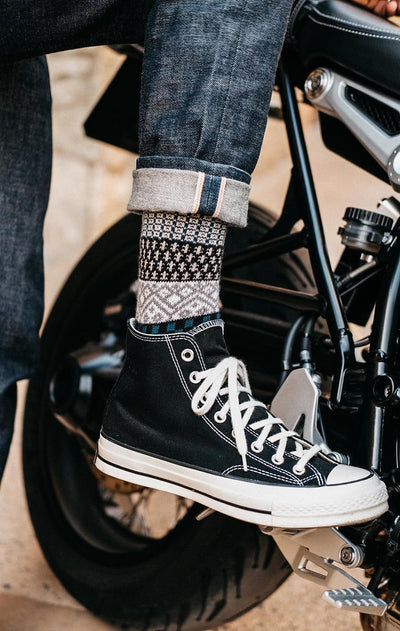 wonderland black tribal socks with converse black