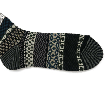 wonderland black tribal pattern sock