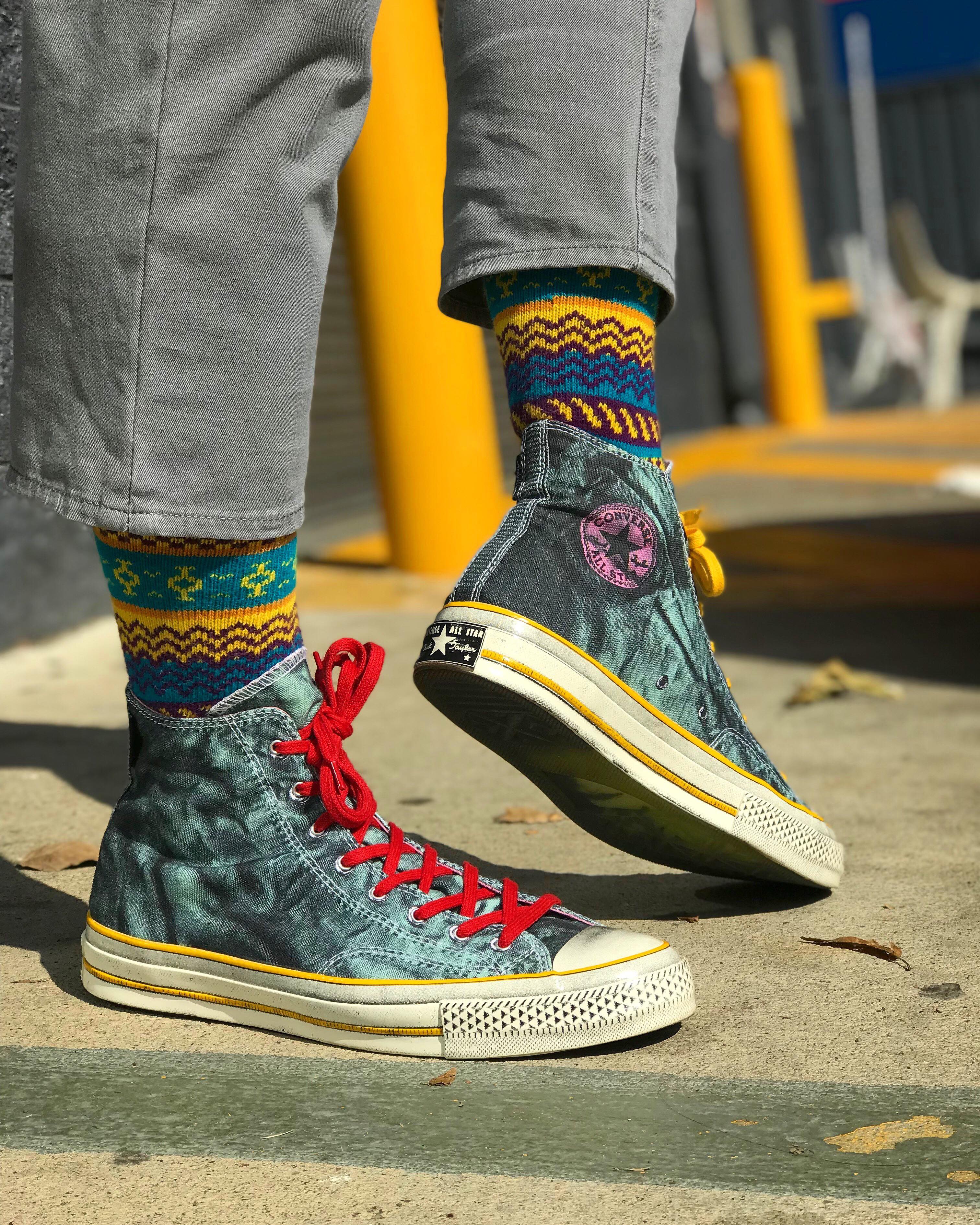 Converse with murasaki sock