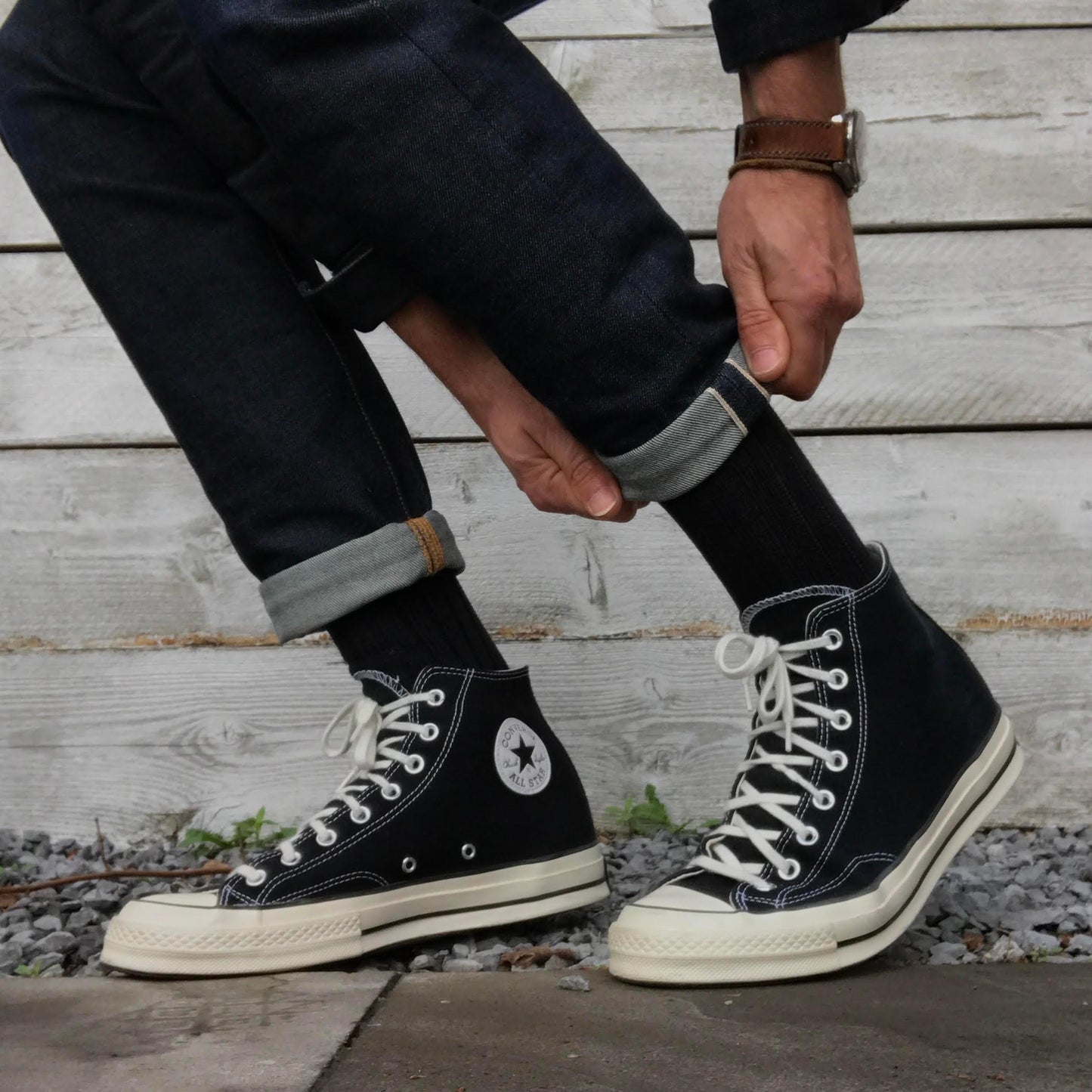 Converse chucks with Alfred knitted socks