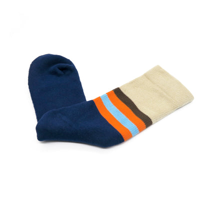 beige color old school striped sock