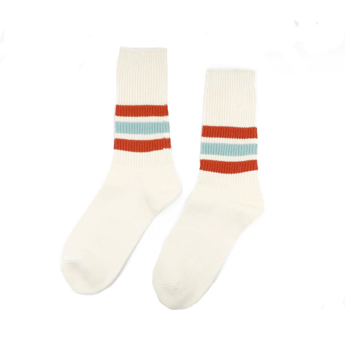 old school white striped sock
