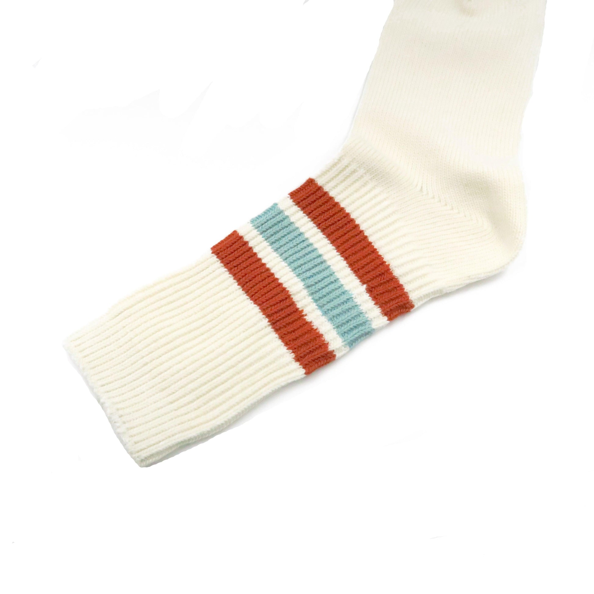 old school white striped sock