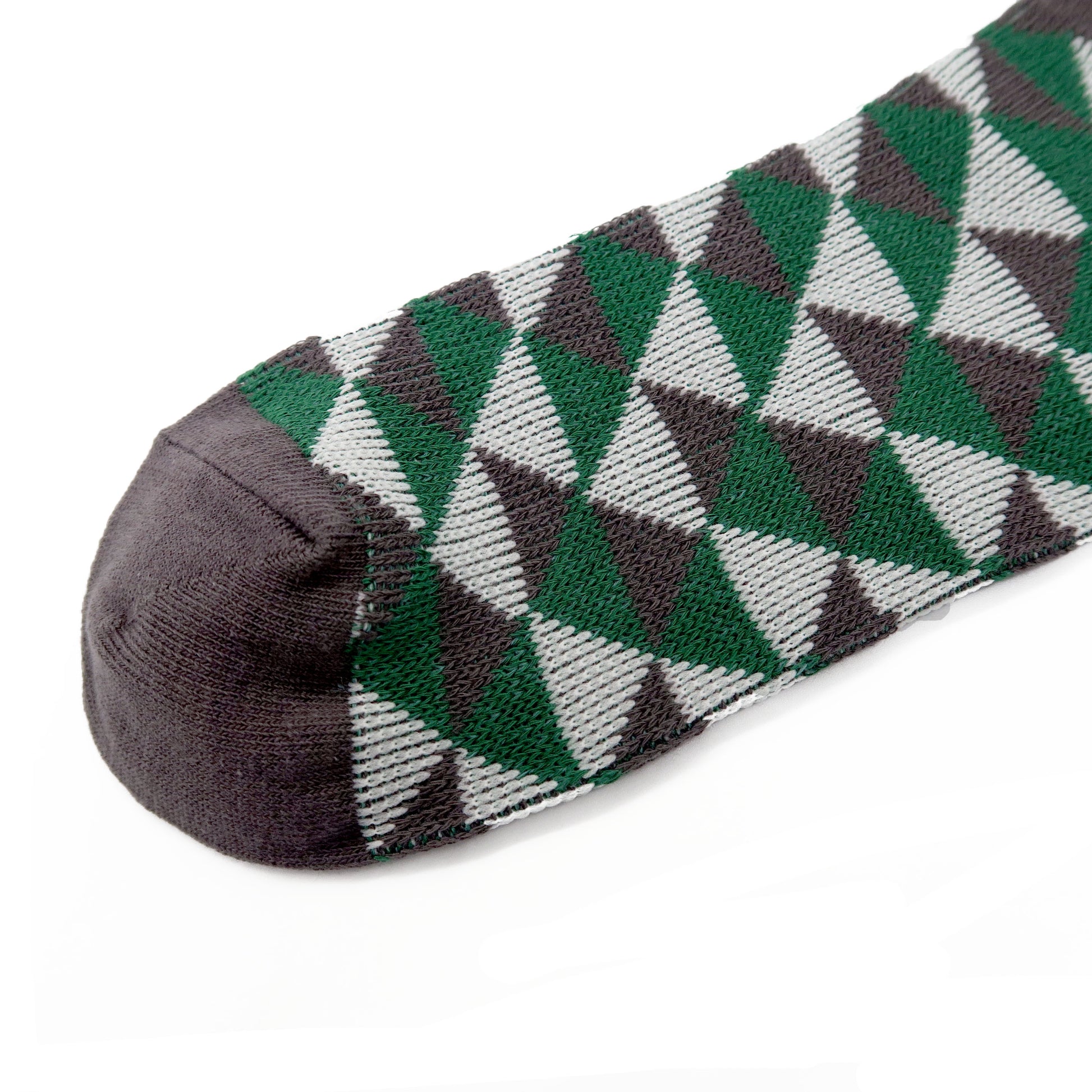 triangle green low  ankle sock