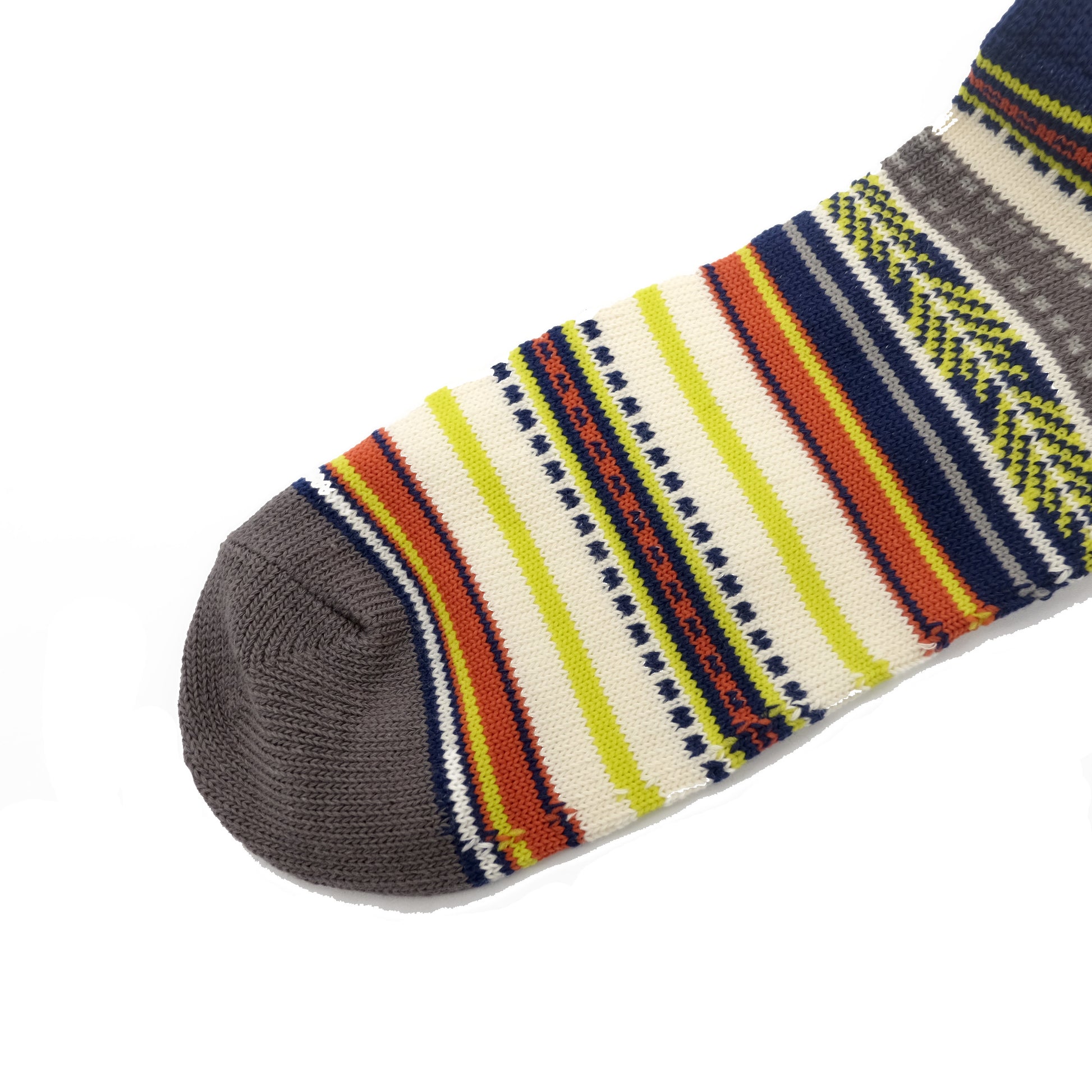 tribal stripe green sock