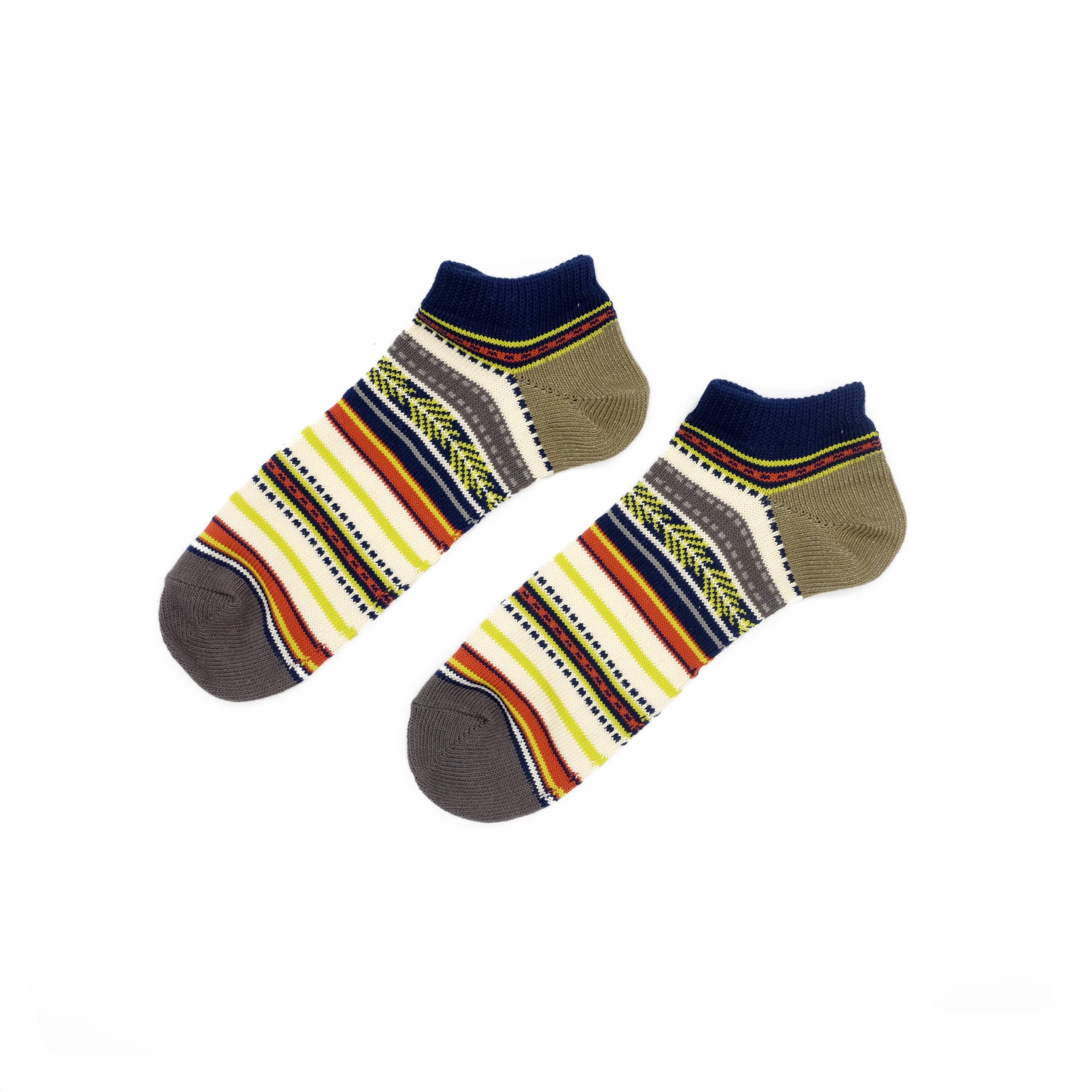 tribal stripe green sock