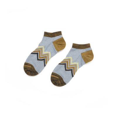 Tribal Zig Zag Line Light Blue - Low Socks - Comfysocks