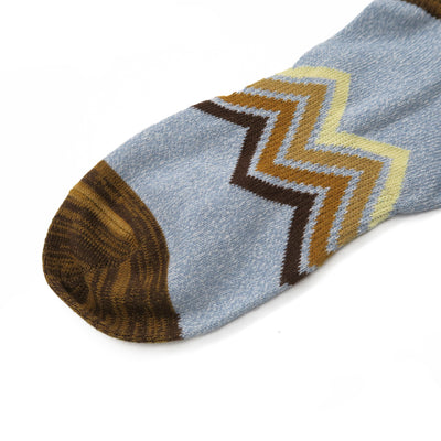 Tribal Zig Zag Line Light Blue - Low Socks - Comfysocks