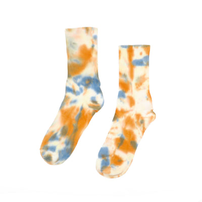 tye dye orange socks