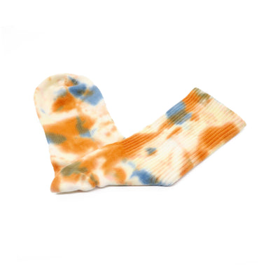 tye dye orange socks