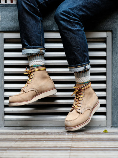 Redwing boots with wonderland colorful crew socks
